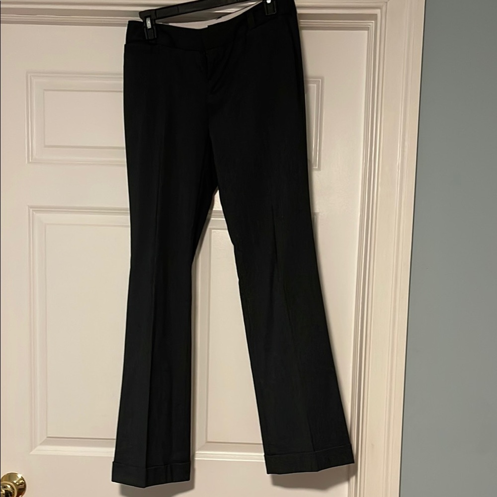 Banana Republic Black and Dark Gray Pinstripe Trousers